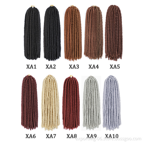 Straight Dread Locs Hair 14 inch Faux Locs Crochet Braid Hair Dread Lock Synthetic Hair Extensions